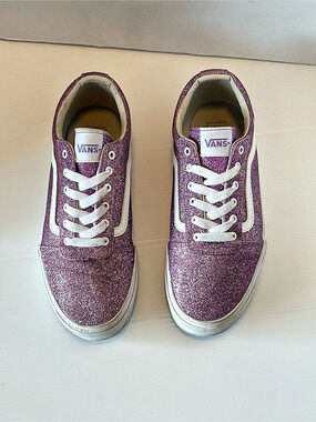 Vans Old Skool Glitter Purple Sneakers Purple & White US 5.0